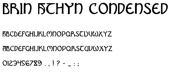 Brin Athyn Condensed font